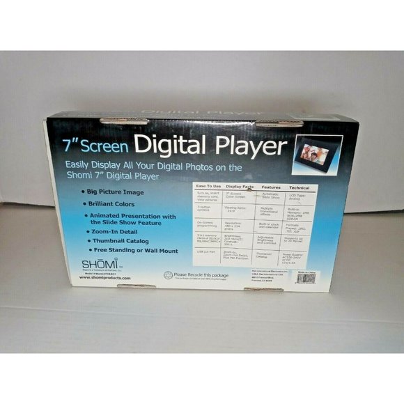 Shomi Cameras, Photo & Video Shomi 7 Screen Digital Player New